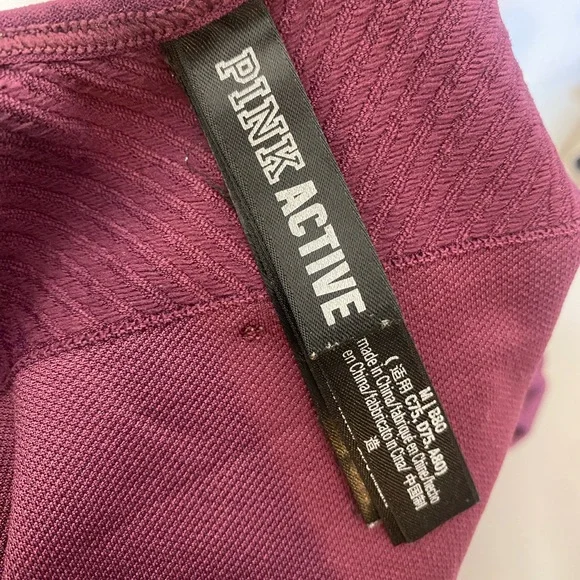 Victoria's Secret PINK Active Burgundy Crop-top
Seamless Lighly Lined Bralette M - Picture 3 of 4